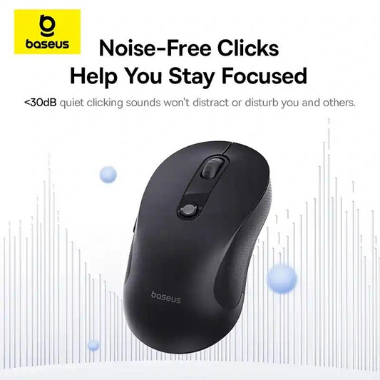 Bezdrátová myš Baseus F02, 1600DPI, BT / Wi-Fi, Černá B0203203