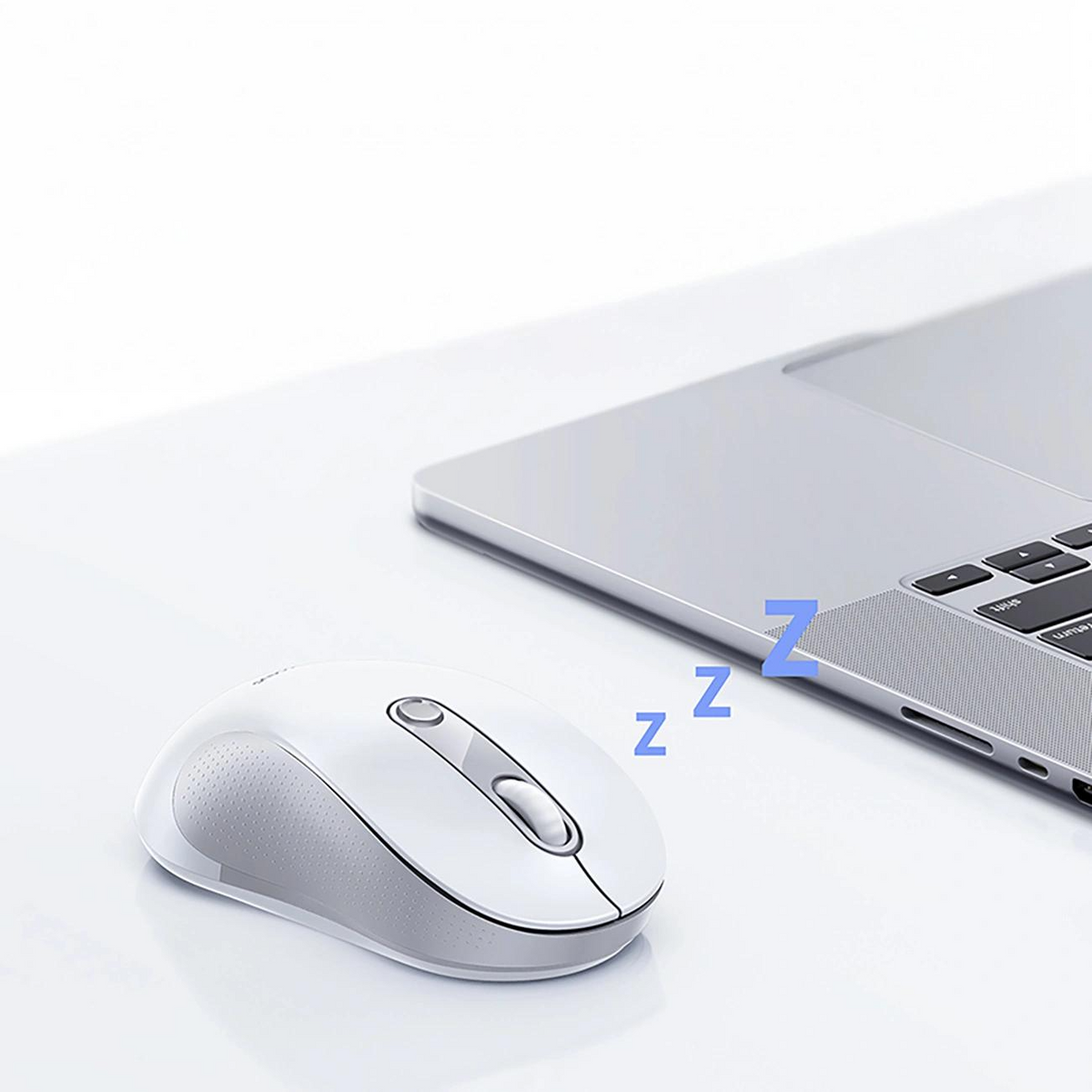 Bezdrátová myš Baseus F02, 4000DPI, BT / Wi-Fi, Bílá B0203202