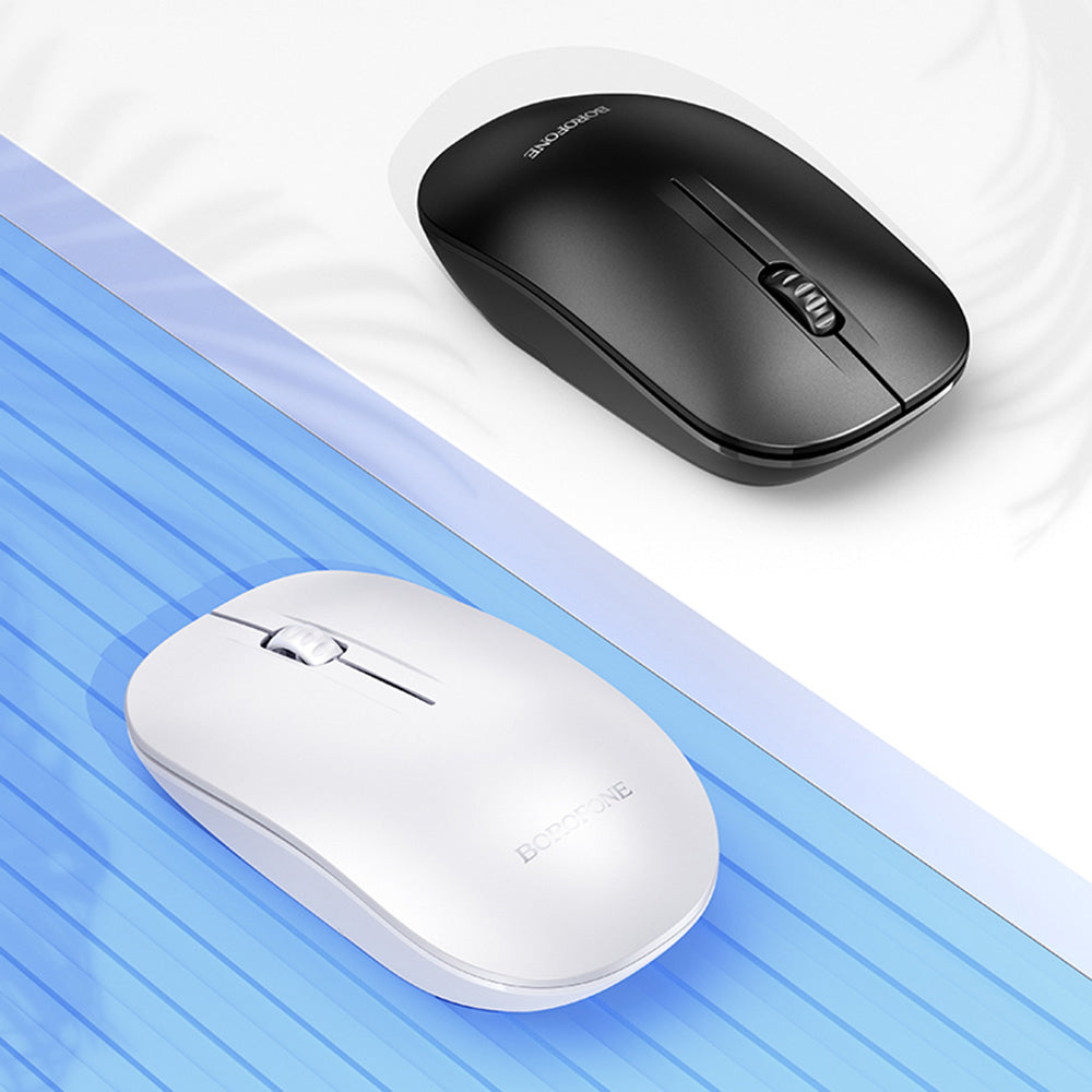 Borofone BG14 Planet Wireless Mouse, 1000DPI, BT / Wi-Fi, Black