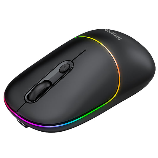 Bezdrátová myš Proove Blink, RGB, 800DPI - 1600DPI, BT / Wi-Fi, Černá WMBL00002001