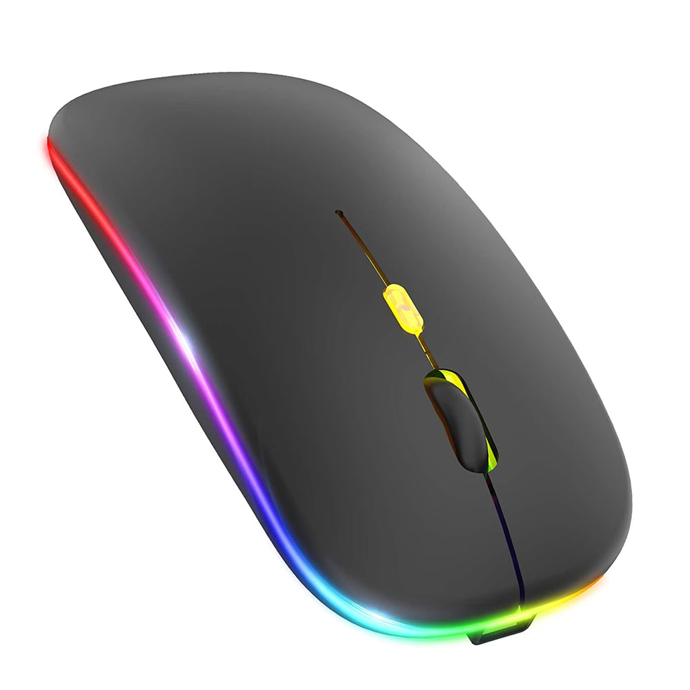 Bezdrátová myš Techsuit M1, RGB, 1600DPI, BT / Wi-Fi, černá