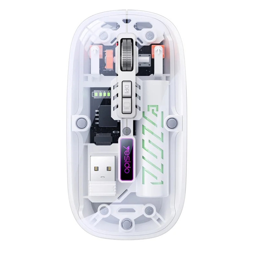 Bezdrátová myš Yesido KB29, 800DPI - 1600DPI, BT / Wi-Fi, Bílá