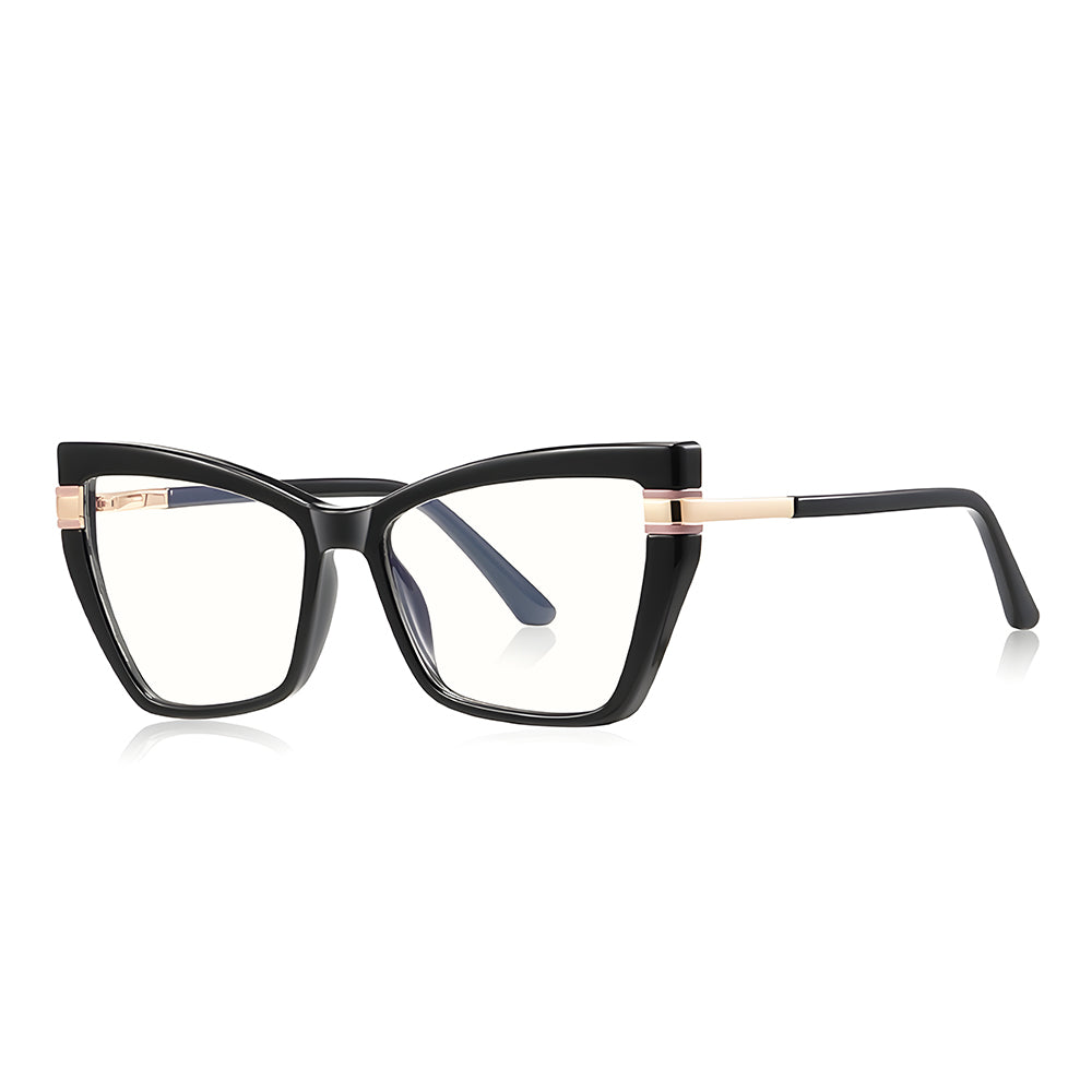 Techsuit 2269 Women's Computer Glasses, Anti-Blue Light, Black