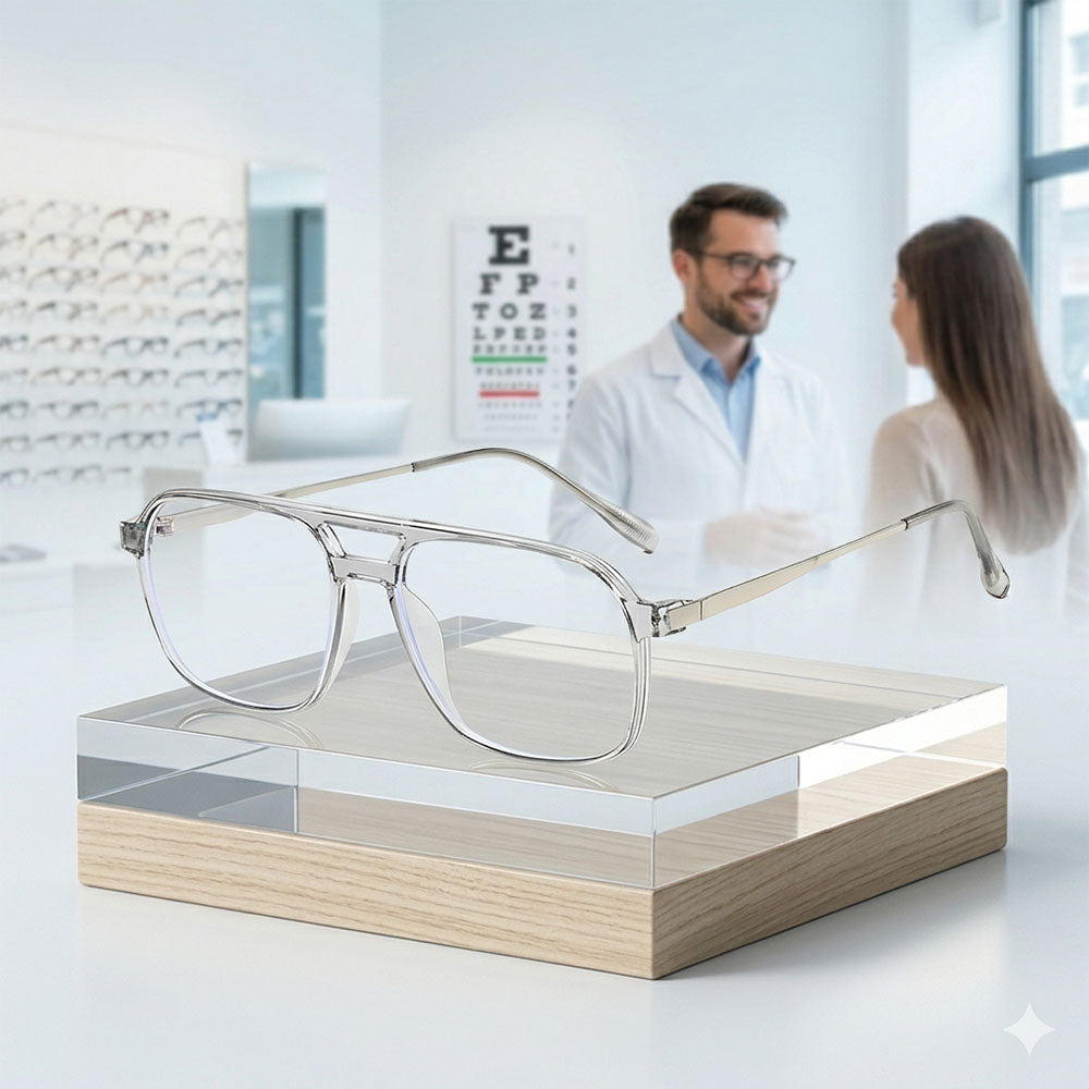 Unisex počítačové brýle Techsuit 83092, proti modrému světlu, černo-stříbrné