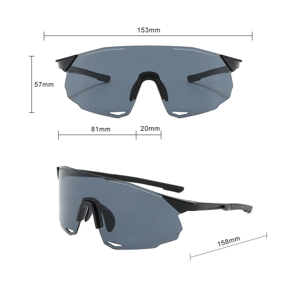 Unisex cyklistické brýle Techsuit 8853, černo-šedé