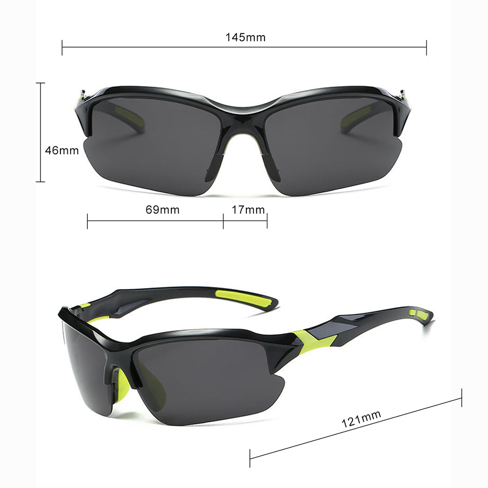 Unisex cyklistické brýle Techsuit 9301, UV ochrana, černé
