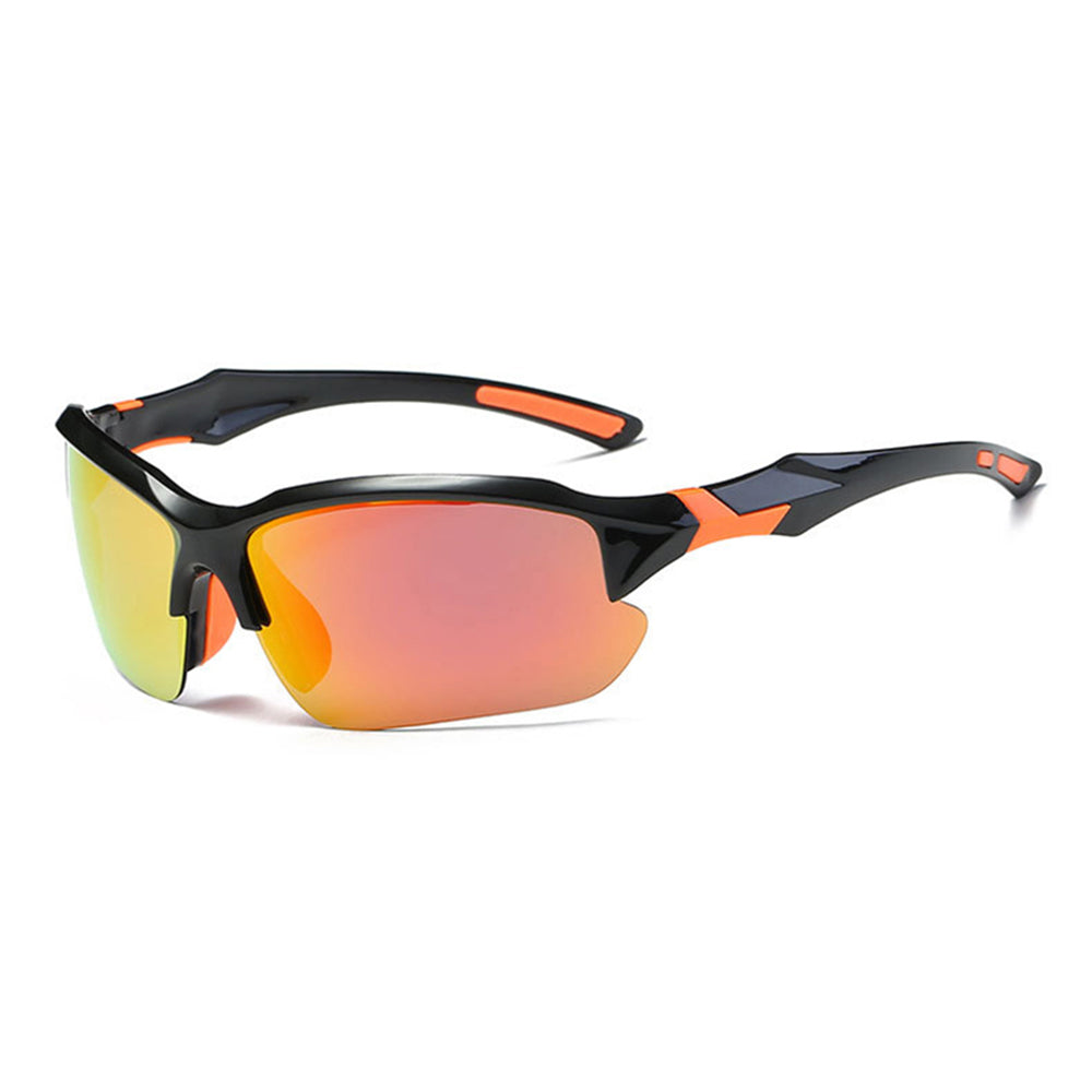 Unisex cyklistické brýle Techsuit 9301, UV ochrana, černo-oranžové