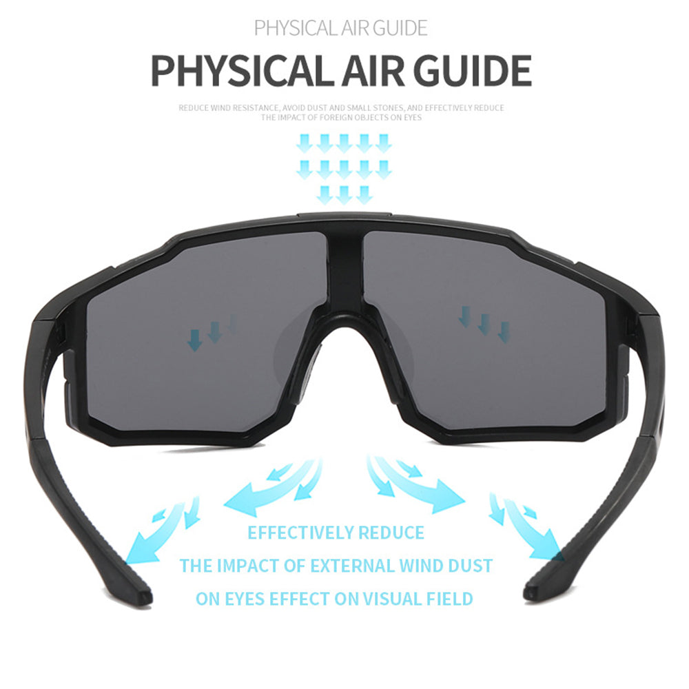 Unisex cyklistické brýle Techsuit 9337, UV ochrana, černo-modré
