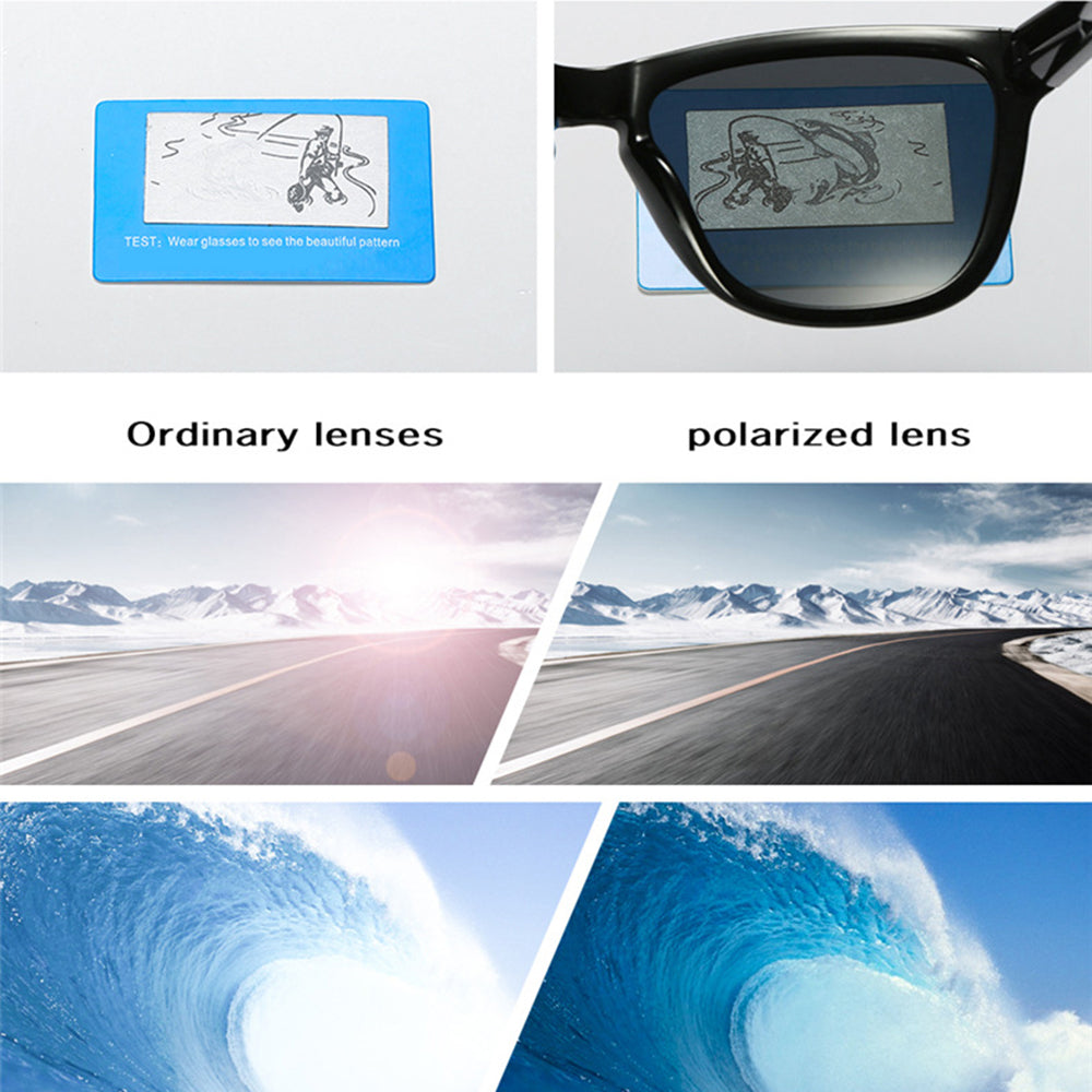 Pánské sluneční brýle Techsuit 0717, polarizované, UV ochrana, černo-modré