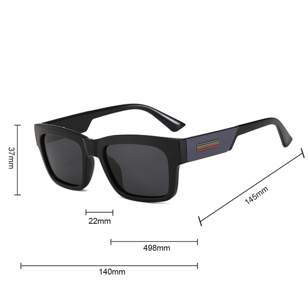 Pánské sluneční brýle Techsuit 8491, polarizované, UV ochrana, matně černé s červenou
