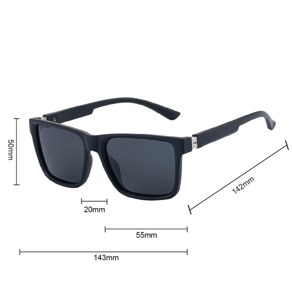 Pánské sluneční brýle Techsuit 8506, polarizované, UV ochrana, matně šedé