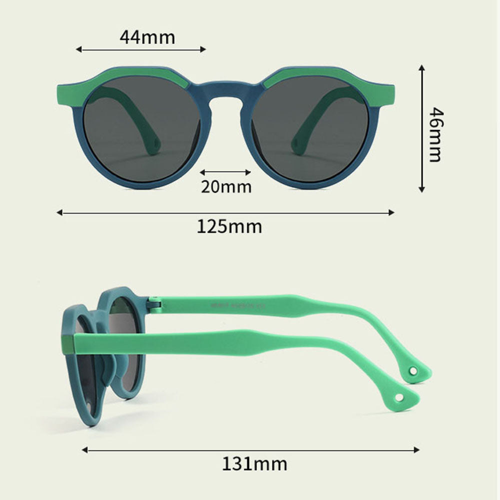 Dětské sluneční brýle Techsuit 601, polarizované, UV ochrana, černo-šedé