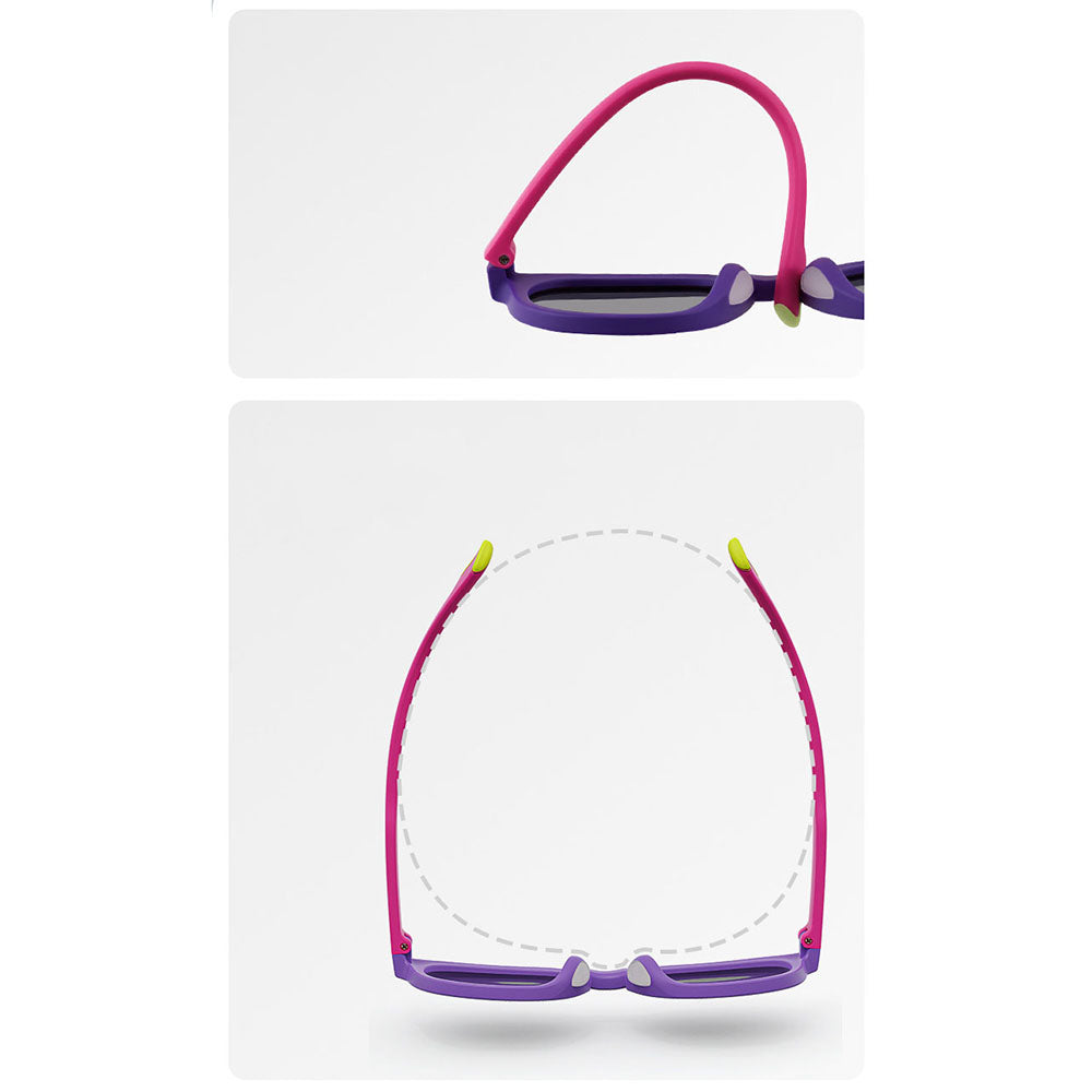 Dětské sluneční brýle Techsuit 616, polarizované, UV ochrana, modro-žluté