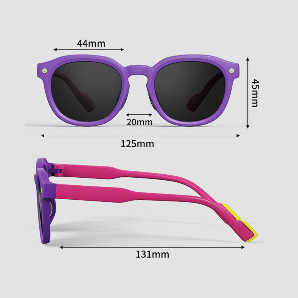 Dětské sluneční brýle Techsuit 616, polarizované, UV ochrana, modro-žluté