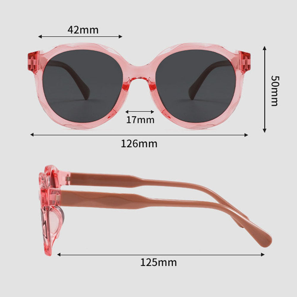 Dětské sluneční brýle Techsuit 627, polarizované, UV ochrana, broskvově růžové