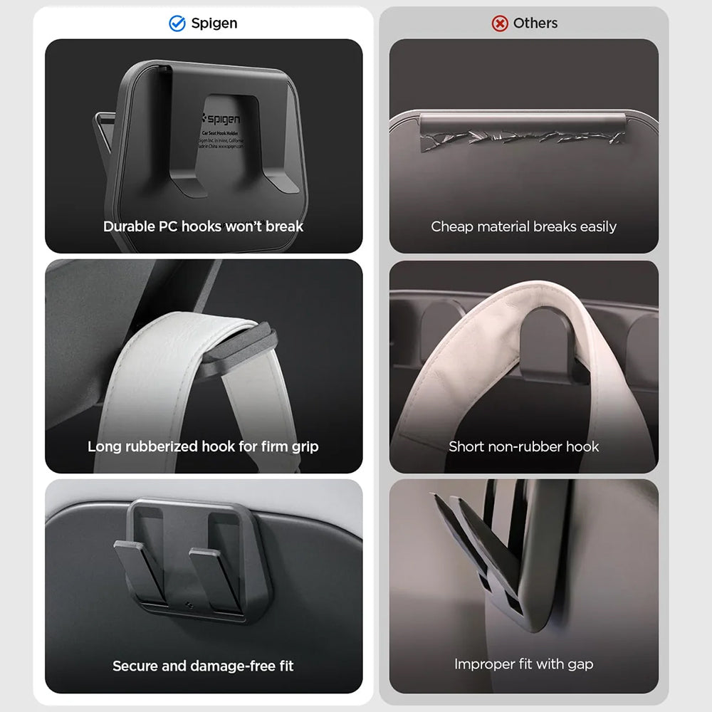 Auto organizér Spigen s montáží na zadní stranu sedadla pro Tesla Y / 3, Sada 2 kusy ACP11563