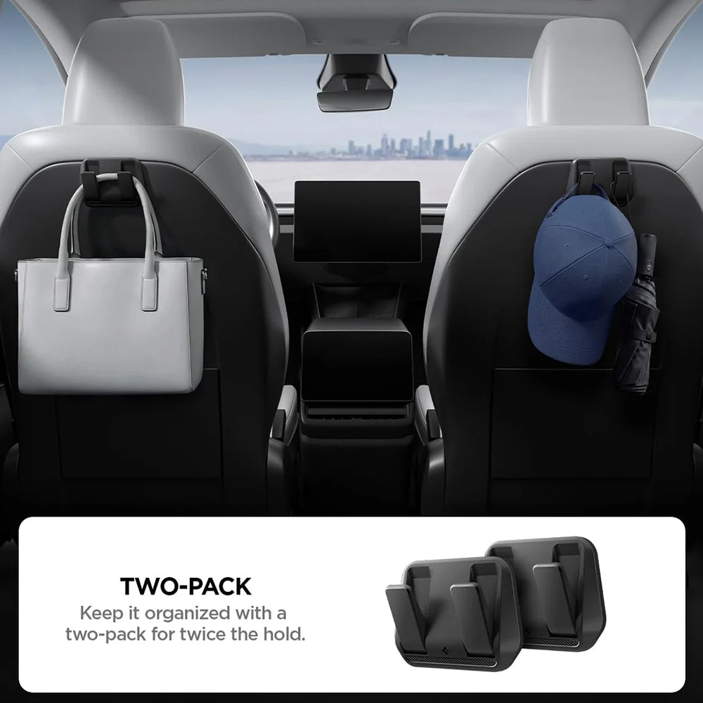 Auto organizér Spigen s montáží na zadní stranu sedadla pro Tesla Y / 3, Sada 2 kusy ACP11563