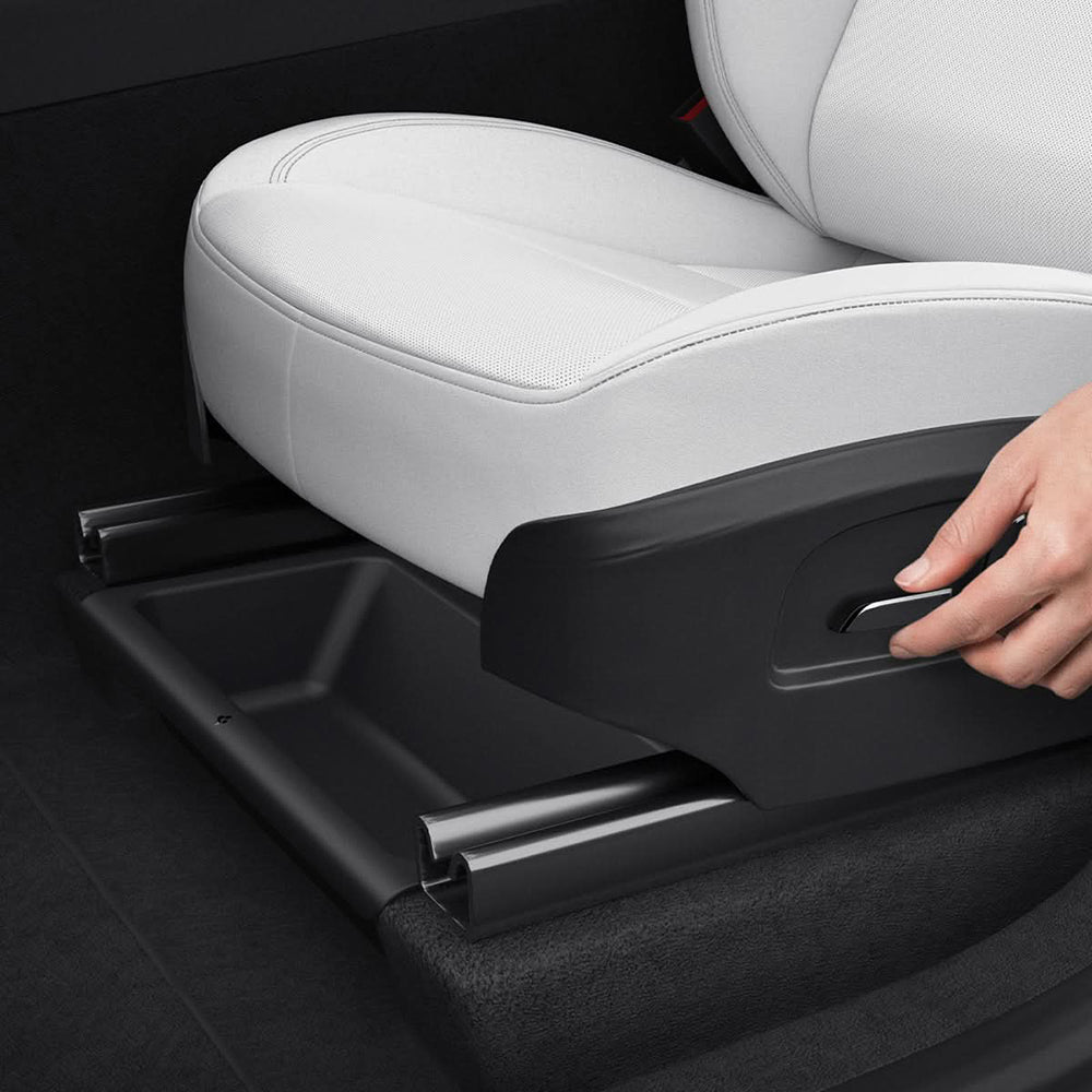 Spigen TO222J Car Organizer with Under-Seat Mount for Tesla Y Juniper, Set of 2 pieces