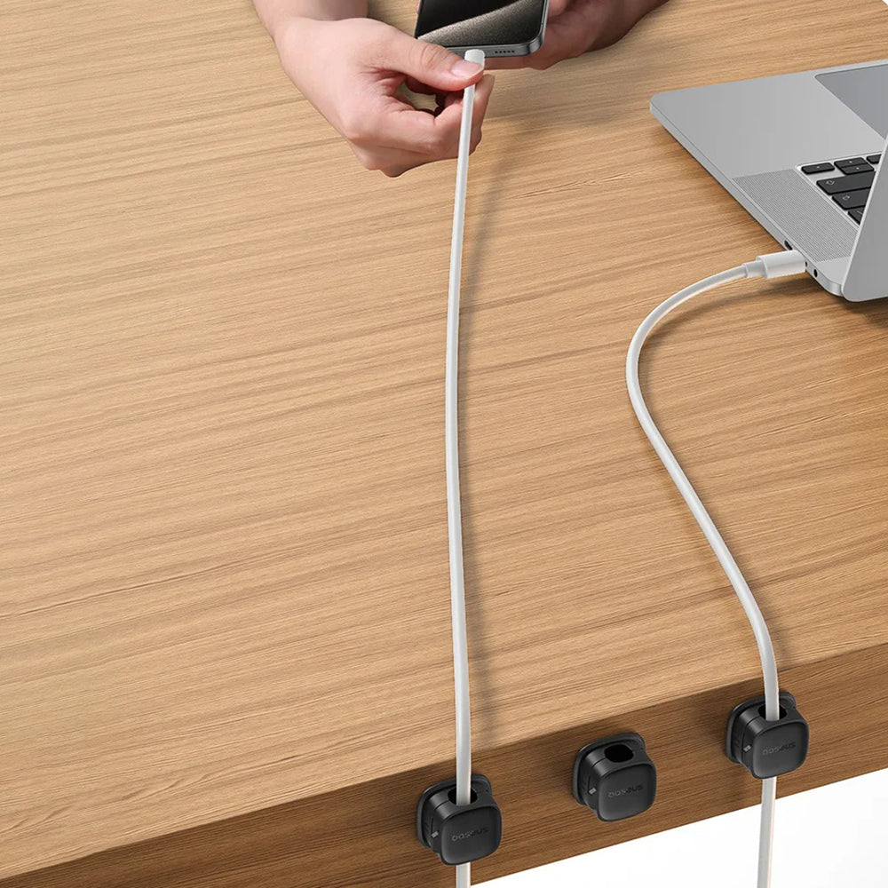 Organizátor kabelů Baseus Lite Magnetic, sada 3 kusy, bílá B01331106211-00