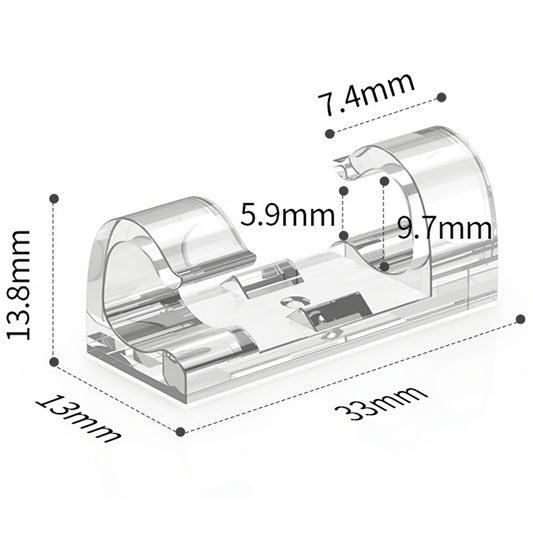 Organizér kabelů CableCreation CT1001, sada 50 kusů, průhledný