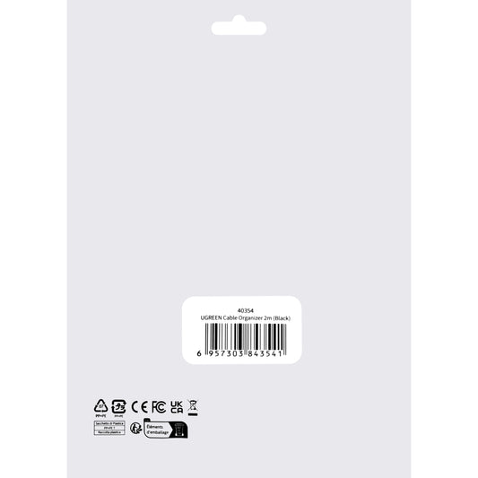 Organizér kabelů UGREEN LP124, suchý zip, 2 m, černý