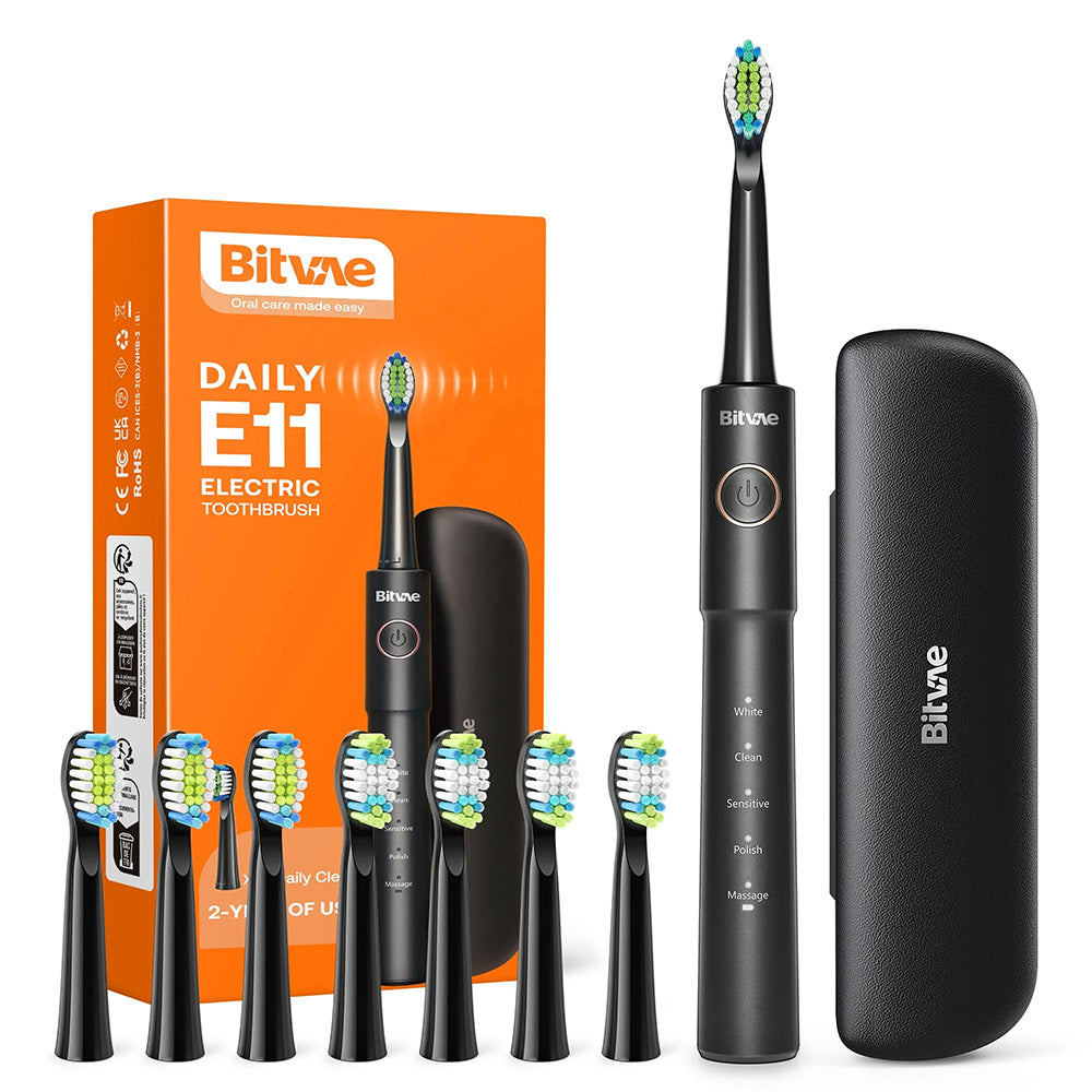 Elektrický zubní kartáček Bitvae E11, černý