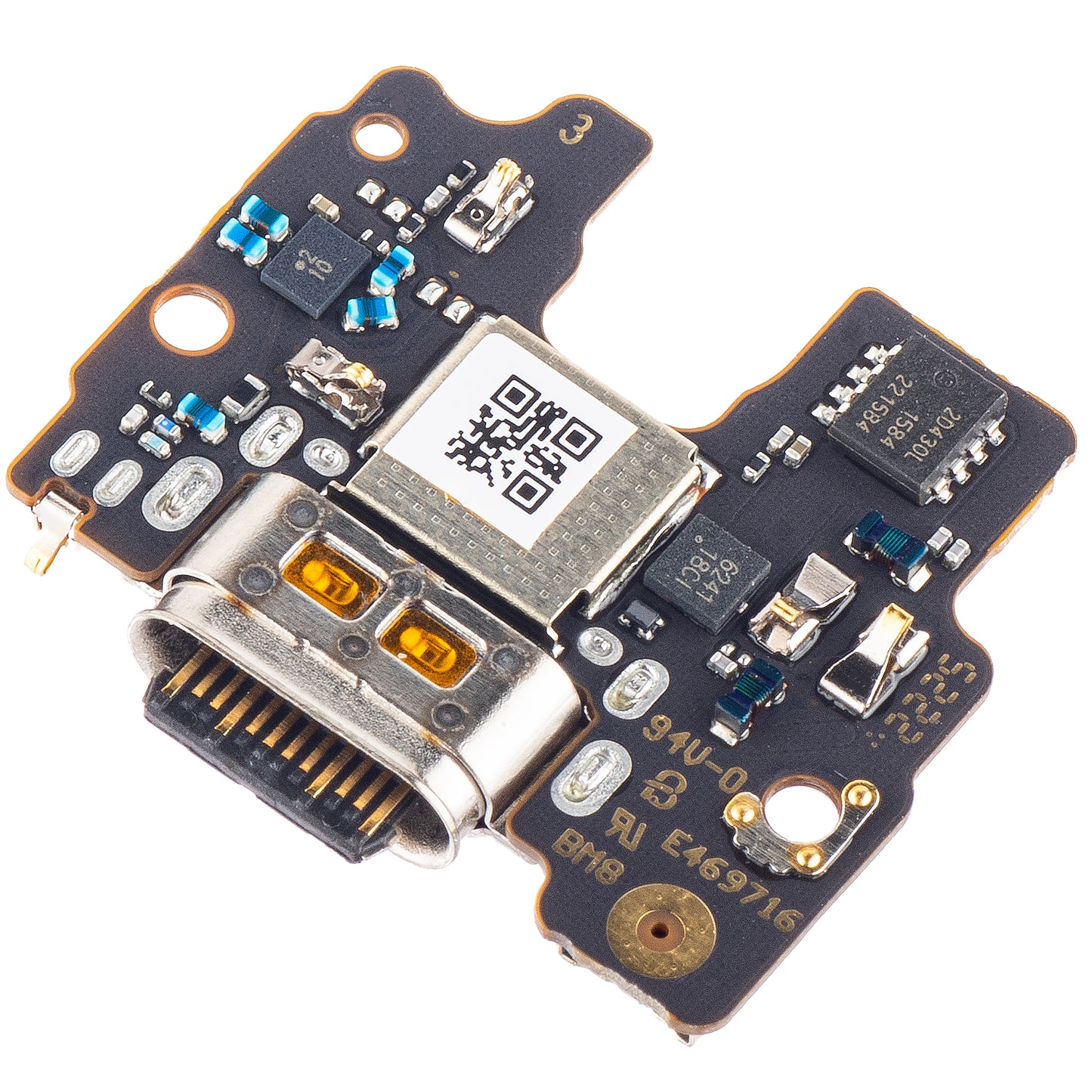 Board with Charging Connector - Motorola Edge 30 Fusion Microphone, Service Pack 5P68C21194
