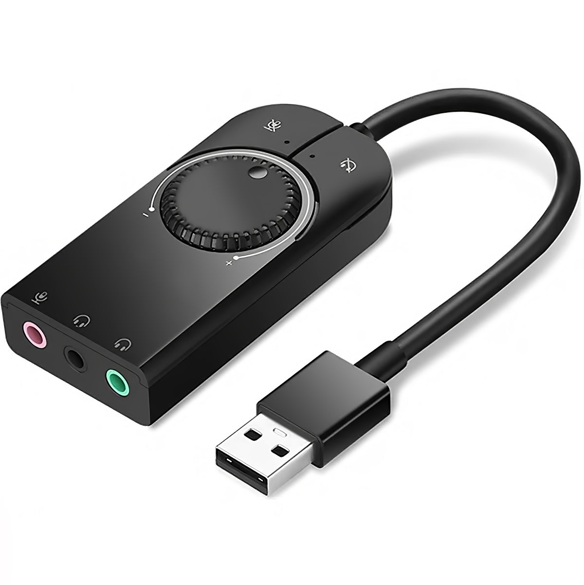Zvuková karta USB UGREEN CM129, 3 x Jack 3.5mm, Černá