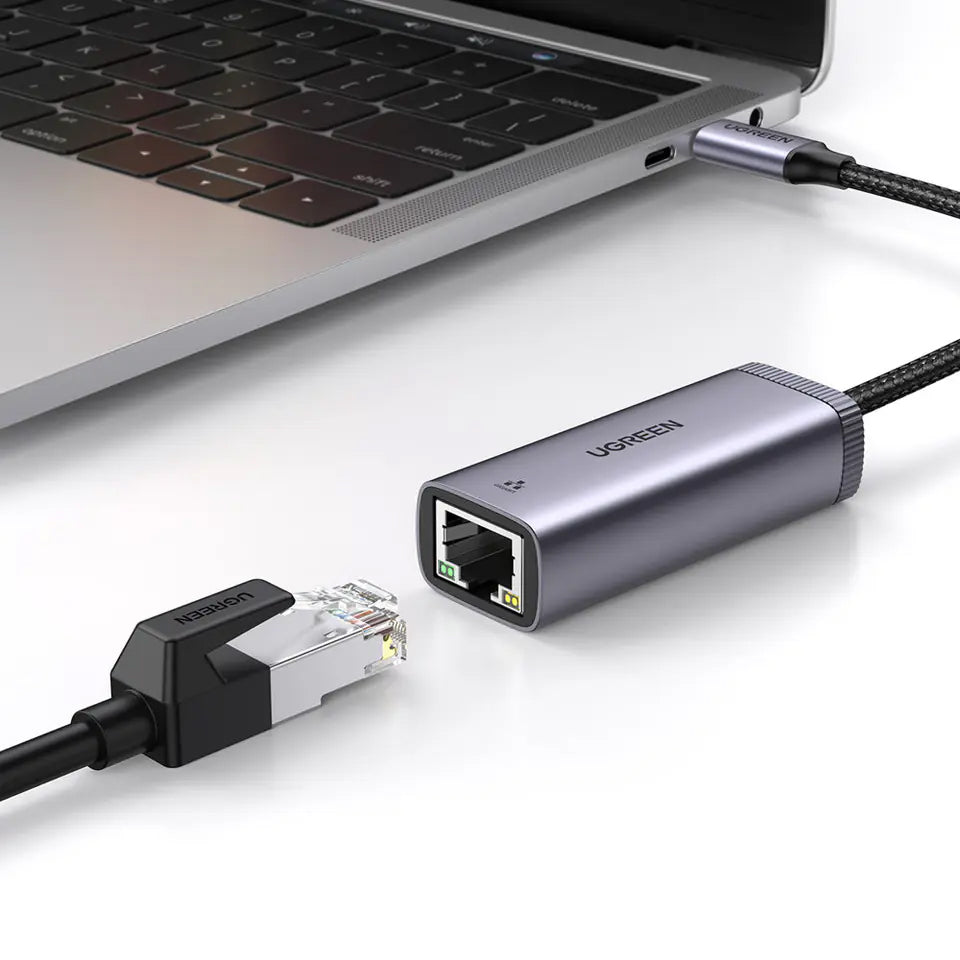 Síťová karta UGREEN CM483, RJ45, USB-C, Šedá