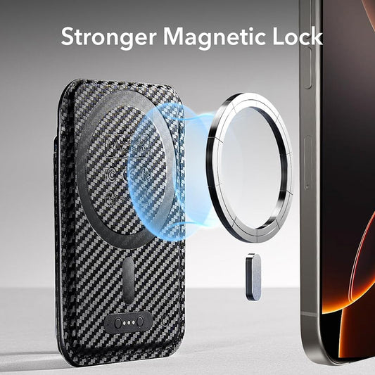 Peněženka Magsafe, ESR, Classic Geo Carbon, Černá