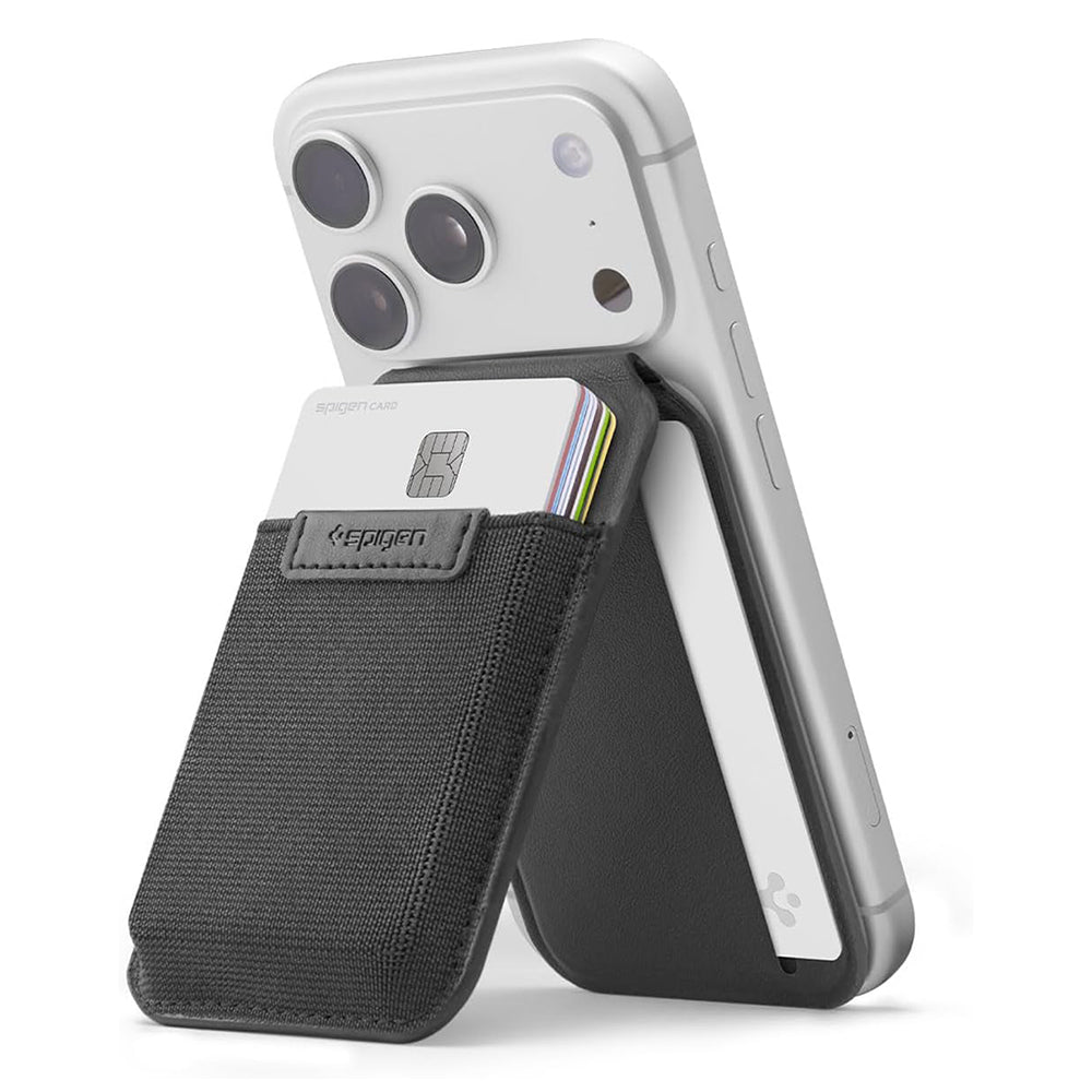 Peněženka MagSafe, Spigen, Slim Fold Tripod S314-4, Černá AFA11591