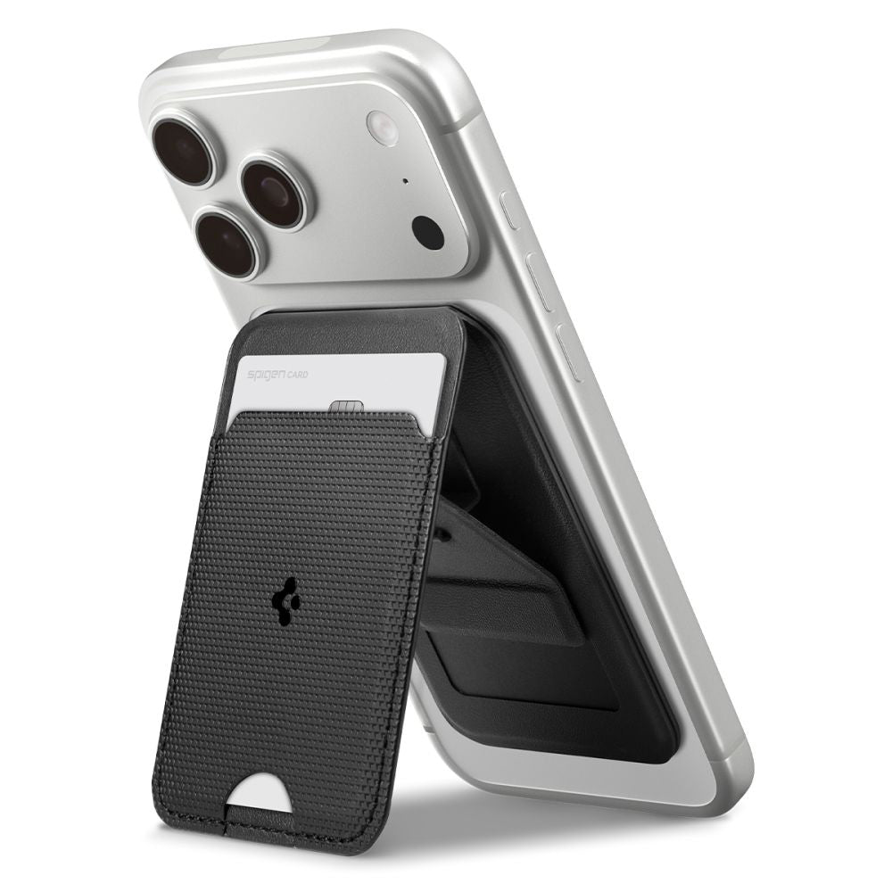 Peněženka MagSafe, Spigen, Slim Fold Tripod S314-3, Černá AFA10751