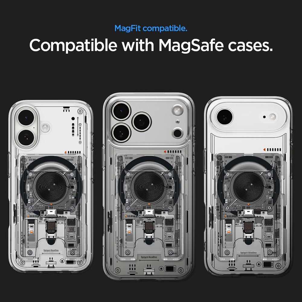 MagSafe peněženka, Spigen, Ultra Hybrid Zero One, Transparentní AFA11403
