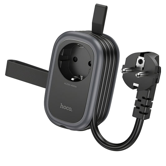 Síťová nabíječka HOCO NS6, 2 x USB-A - 1 x USB-C - 1 x Schuko, černá