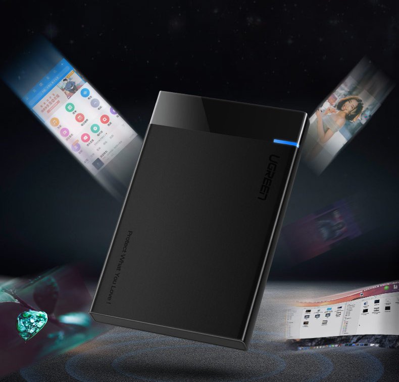 Rack UGREEN US221 pro HDD / SSD SATA 2.5inch, USB 3.2, Černý