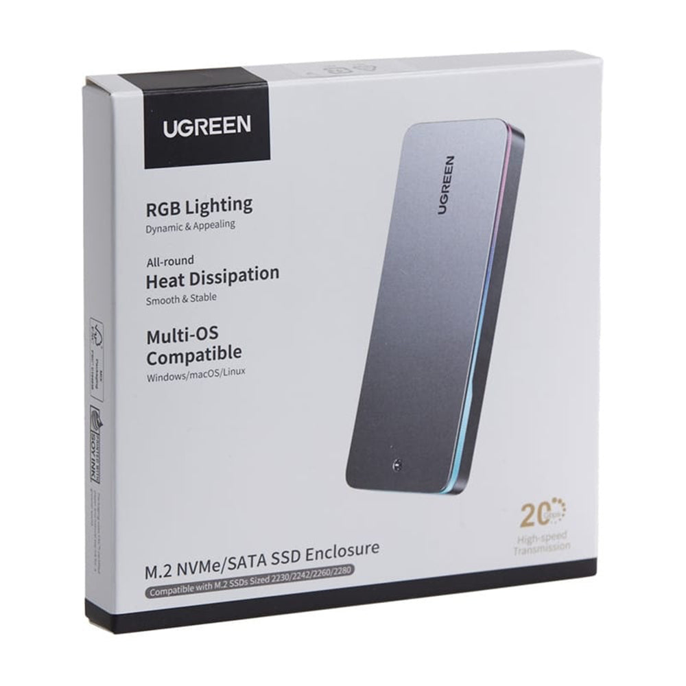 Rack UGREEN CM777 (25665) pro SSD M.2 NVMe, černý