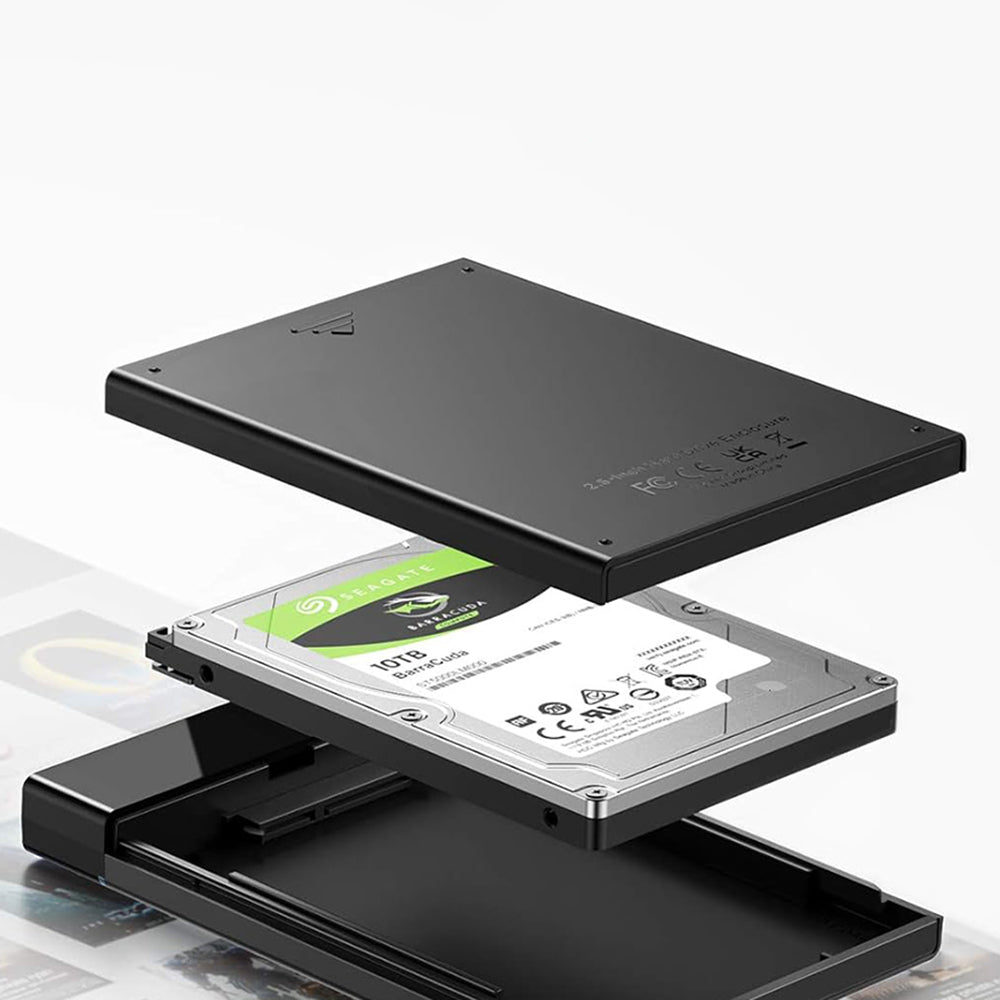 Rack UGREEN US221 (50743) pro HDD / SSD SATA 2.5inch, USB-C, Černý