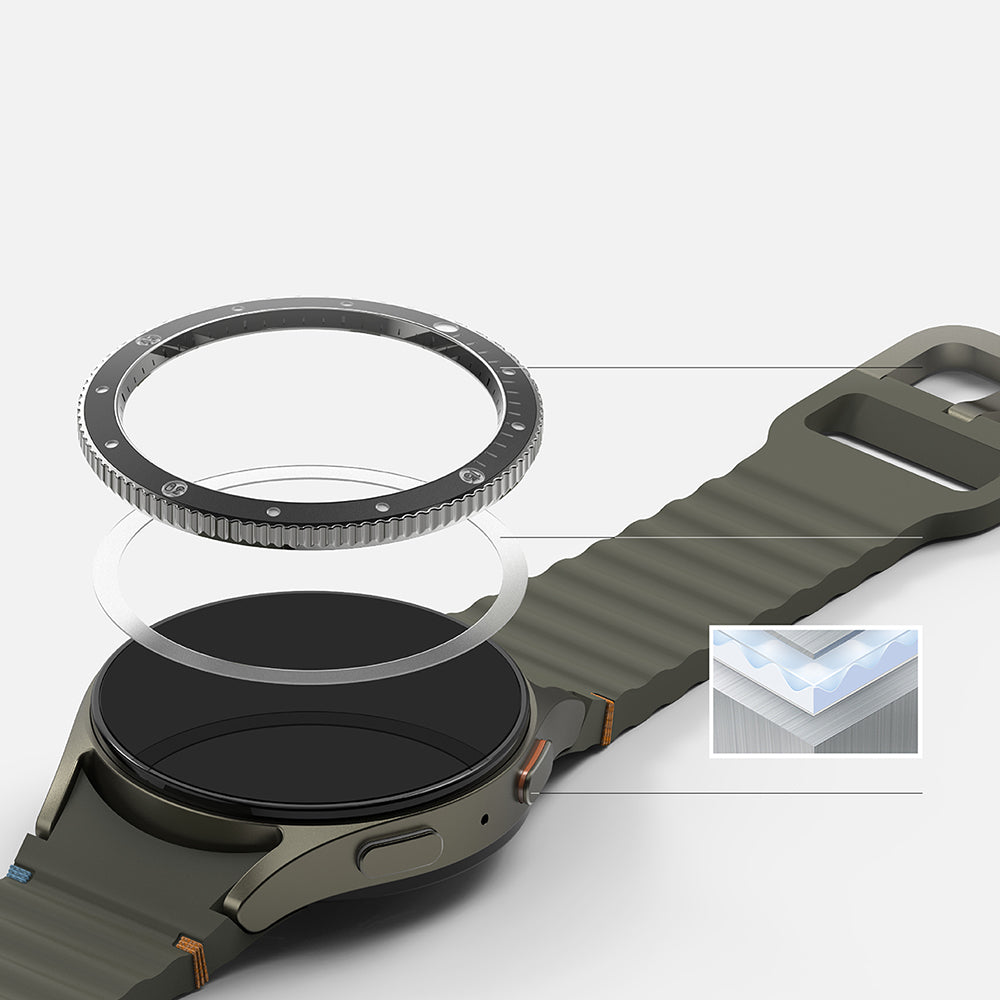 Rám Ochrana Ringke Premium Styling pro Samsung Galaxy Watch7 40mm, Model 2, Černá