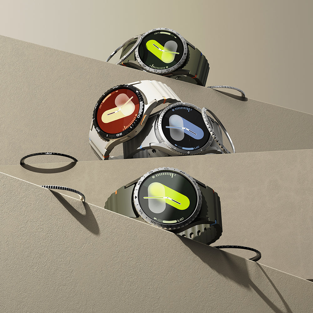 Ochranný rám Ringke Styling pro Samsung Galaxy Watch7 40mm, Model 7, Stříbrný