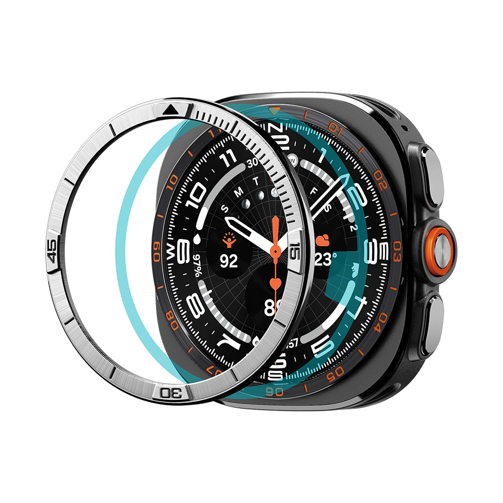 Ochranný rám Spigen Tune Pilot pro Samsung Galaxy Watch Ultra2, stříbrný ACS11616