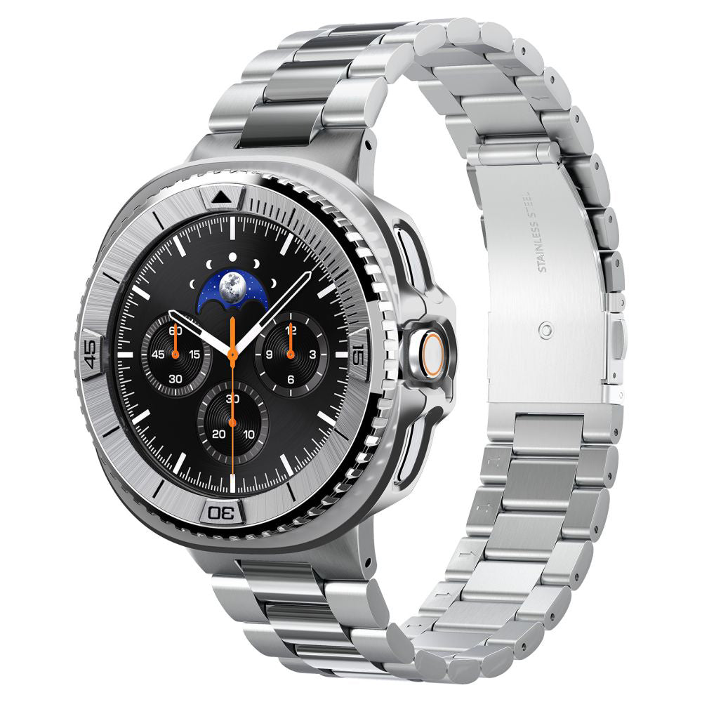 Ochranný rámek Spigen Tune Pro Pilot pro Samsung Galaxy Watch8 Classic, Stříbrný ACS10017