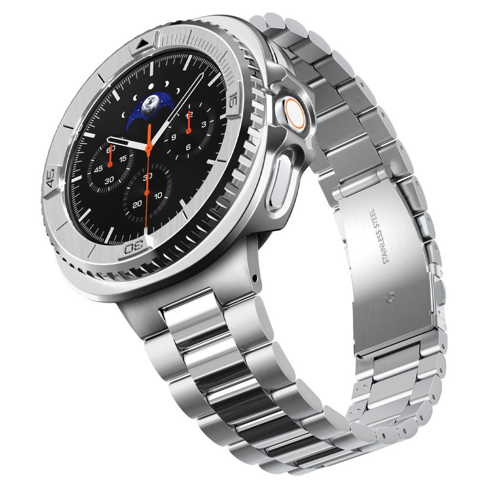Ochranný rámek Spigen Tune Pro Pilot pro Samsung Galaxy Watch8 Classic, Stříbrný ACS10017