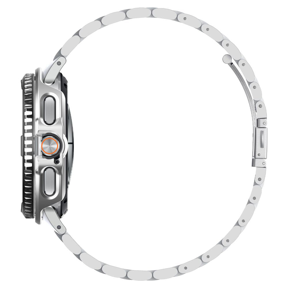 Ochranný rámek Spigen Tune Pro Pilot pro Samsung Galaxy Watch8 Classic, Stříbrný ACS10017