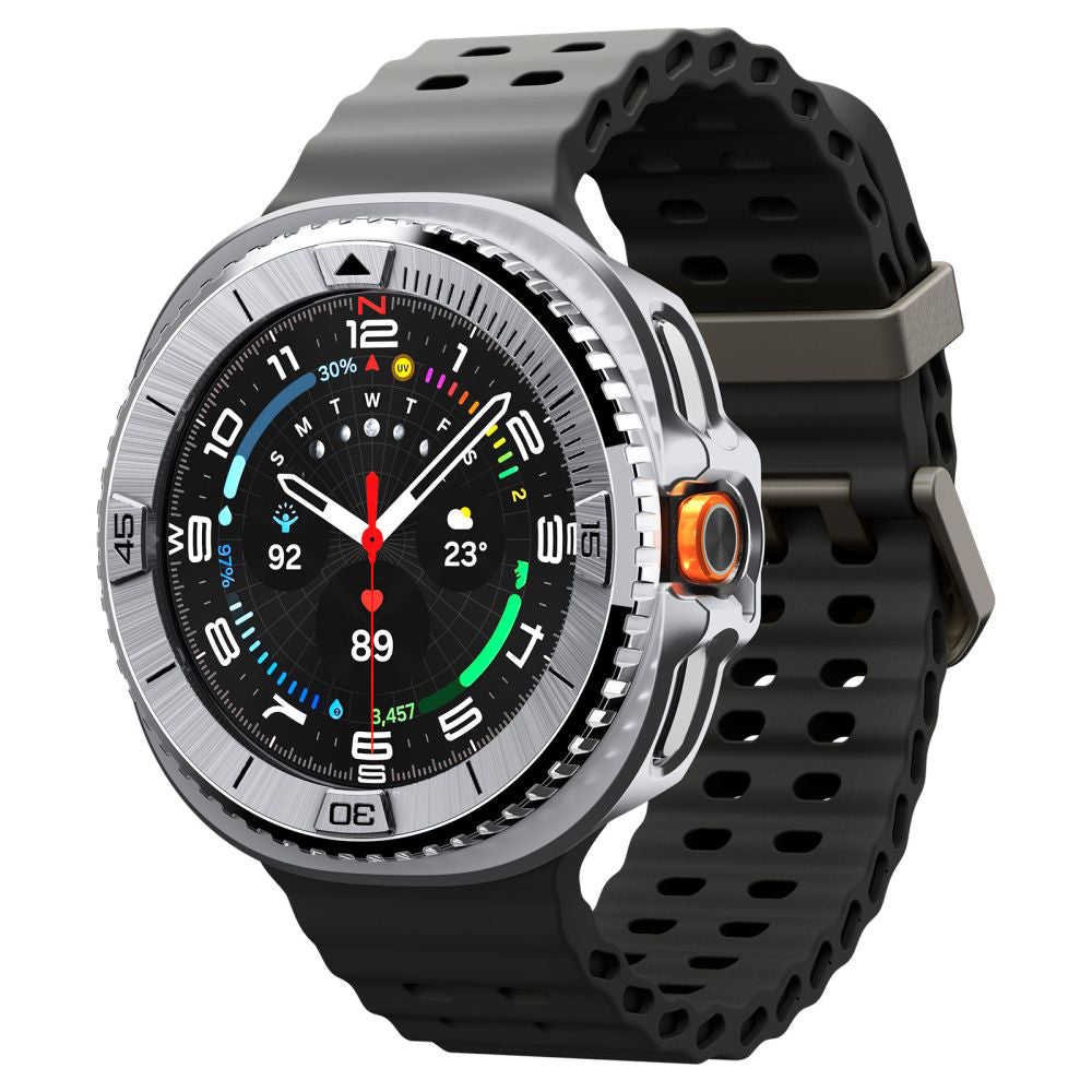 Ochranný rámek Spigen Tune Pro Pilot pro Samsung Galaxy Watch8 Classic, Stříbrný ACS10017
