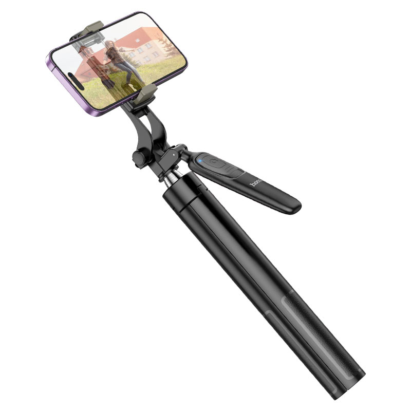 Selfie tyč Bluetooth HOCO K19 Soul Live Broadcast, univerzální, černá