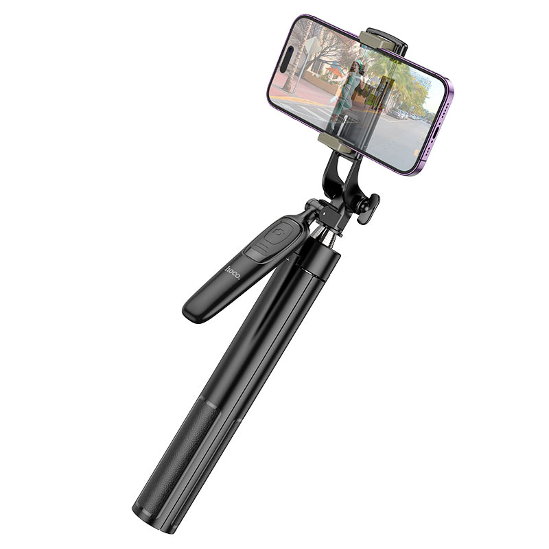 Selfie tyč Bluetooth HOCO K19 Soul Live Broadcast, univerzální, černá