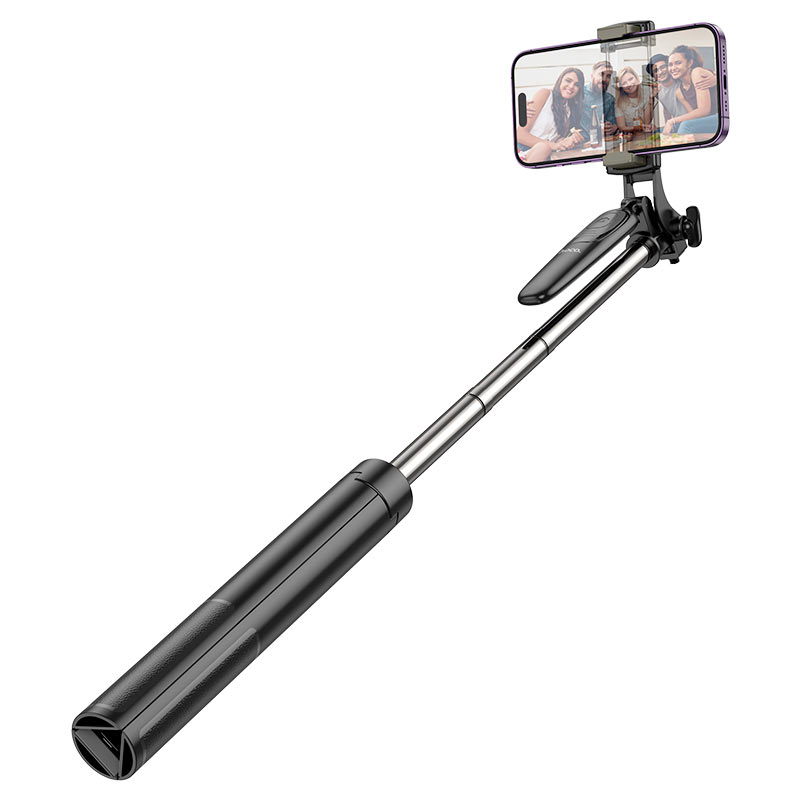Selfie tyč Bluetooth HOCO K19 Soul Live Broadcast, univerzální, černá