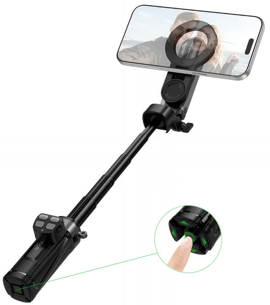 Selfie Stick Bluetooth HOCO K27 Pro, Univerzální, Černý
