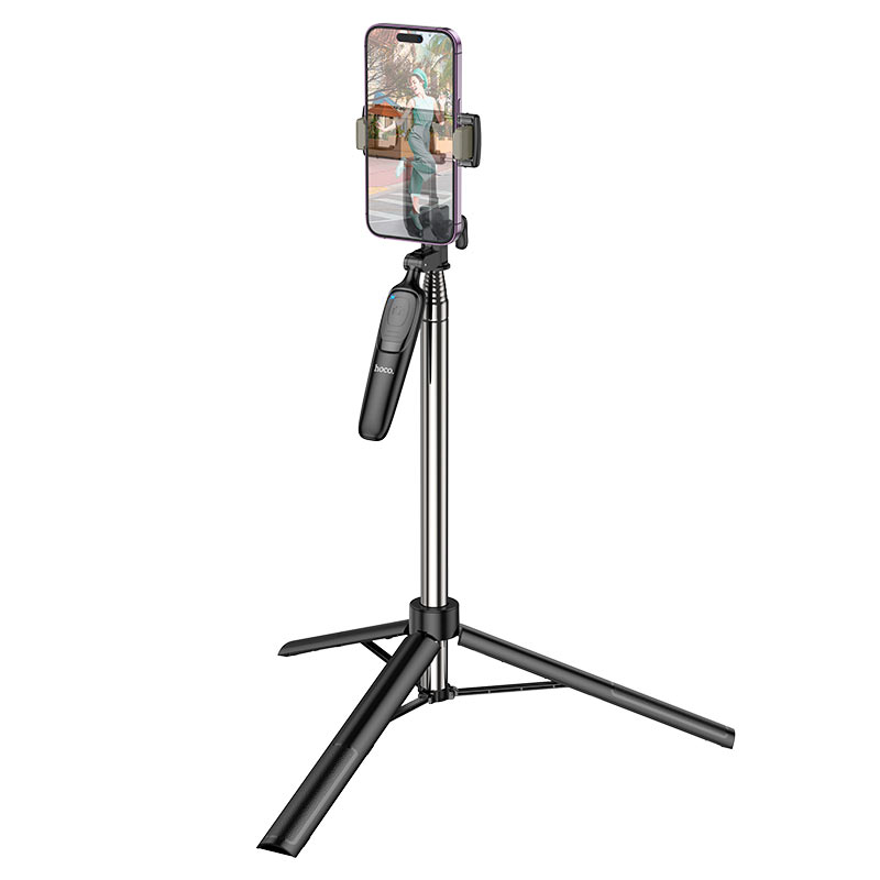 Selfie tyč Bluetooth HOCO K19 Soul Live Broadcast, univerzální, černá