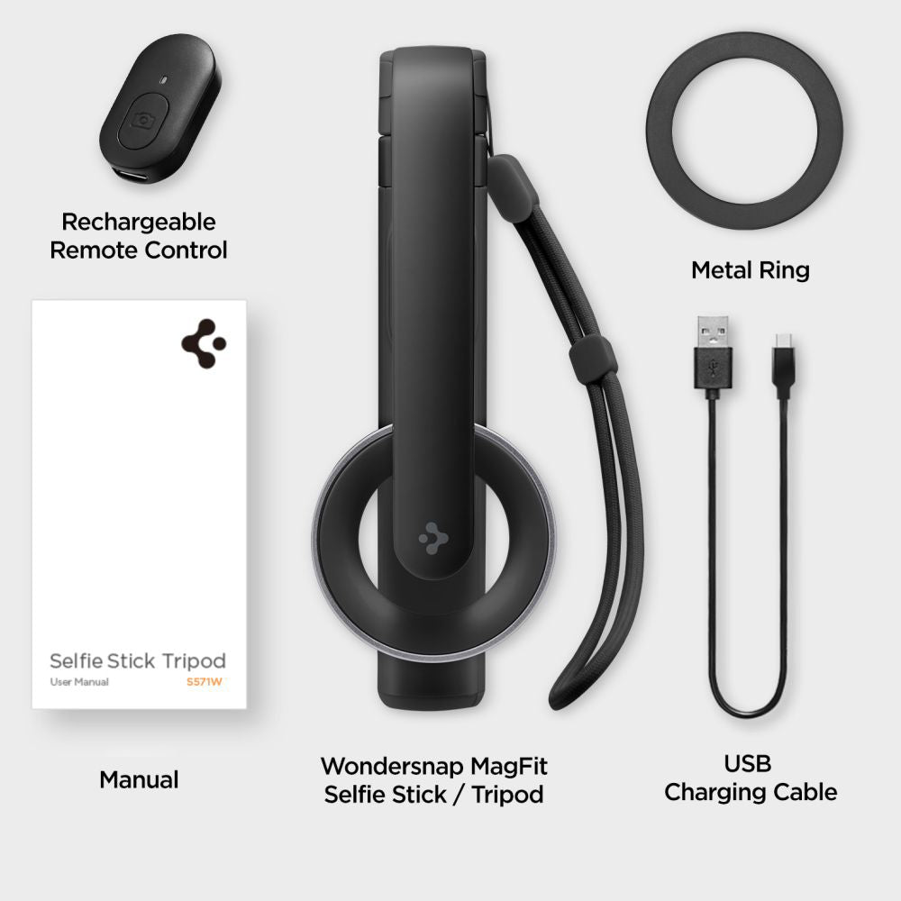 Selfie Stick Bluetooth Spigen S571W, Univerzální, Černý